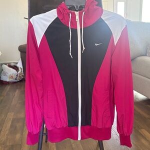 Nike Fuchsia and Black Hooded Jacket